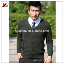 V neck man cashmere knitting sweater cardigan